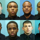 These undated photos provided by the Baltimore Police Department show, from top left, Daniel Hersl, Evodio Hendrix, Jemell Rayam, Marcus Taylor, and from bottom left, Maurice Ward, Momodu Gando, Wayne Jenkins and Thomas Allers. Once members of the department’s now-disbanded Gun Trace Task Force, all eight men have been convicted of federal racketeering charges. A state commission is focusing on providing as much clarity as possible about how orchestrated corruption in the department went undetected for years.